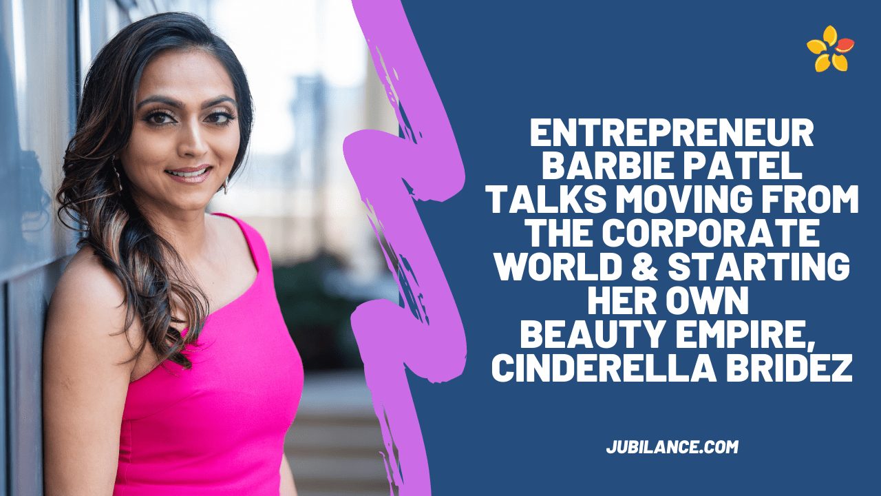 Barbie Patel smiles as we learn more about her entrepreneurial company, Cinderella Bridez