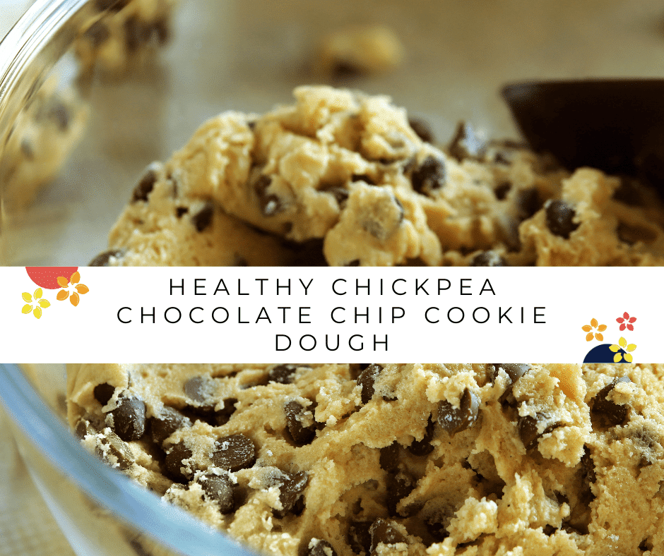 Cookie dough in a bowl made from chickpeas as a healthy version for PMS.