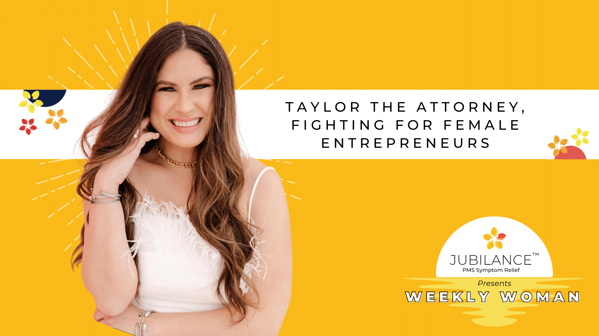 Taylor the Attorney fights for female entrepreneurs with her legal aid and she smiles out at the camera.