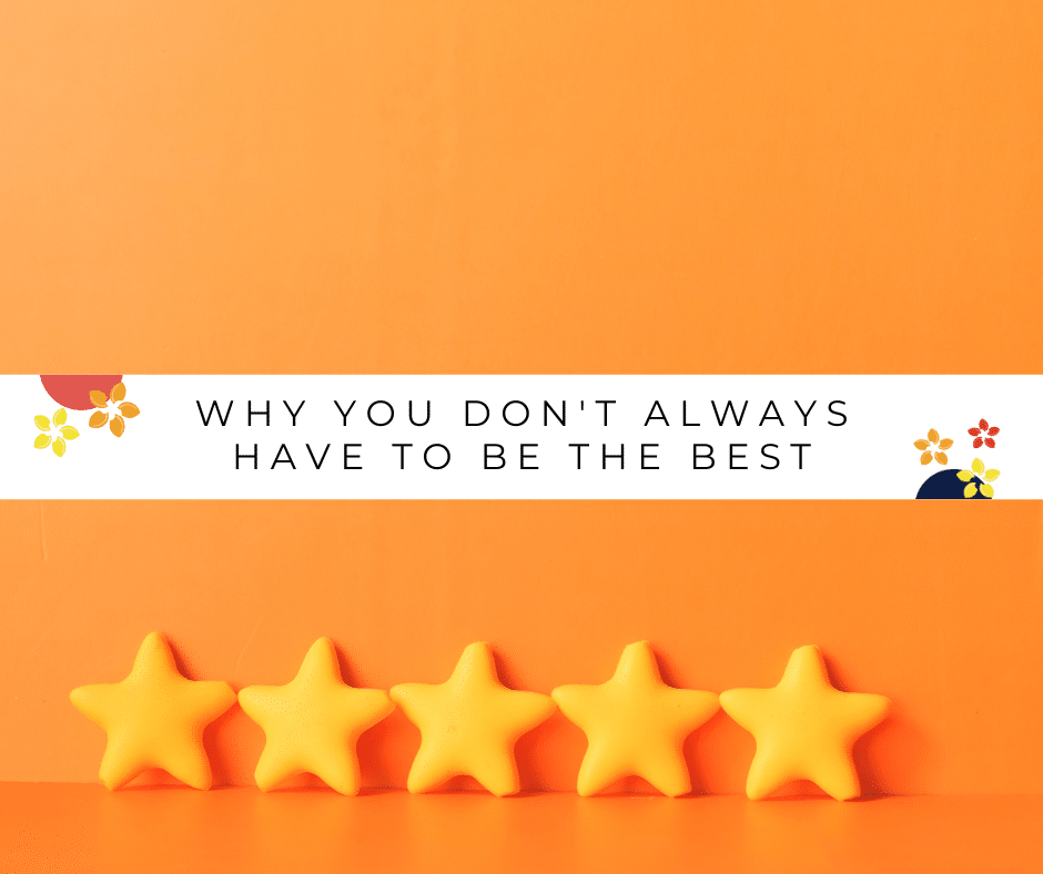 Five Stars next to an orange wall as a way to show you don't always have to be the best