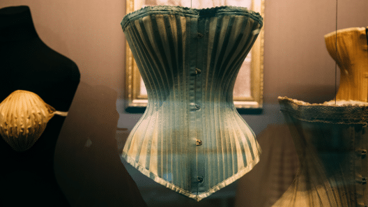 A corset to talk about the history of the bra.