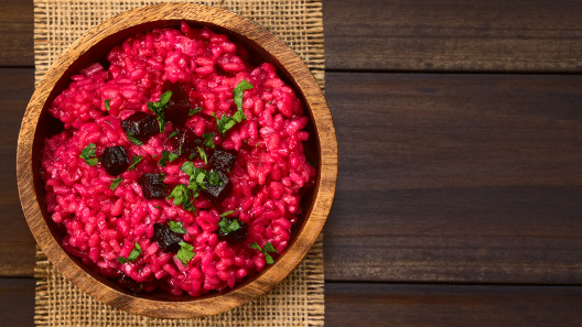 beet red risotto