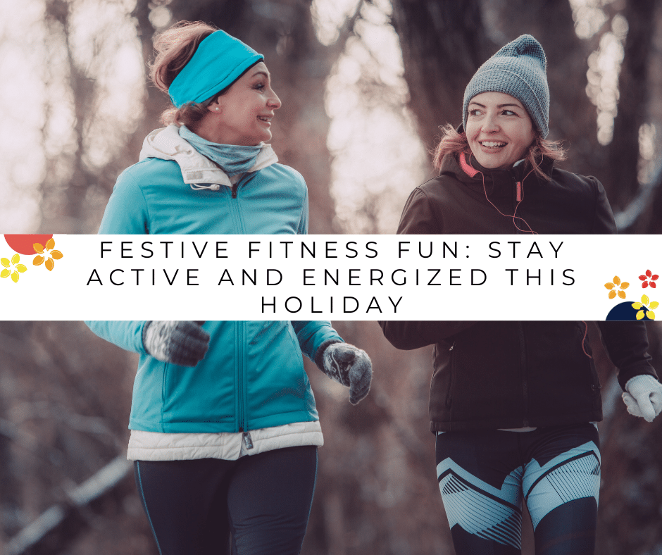 Two women jogging in snow for winter fitness