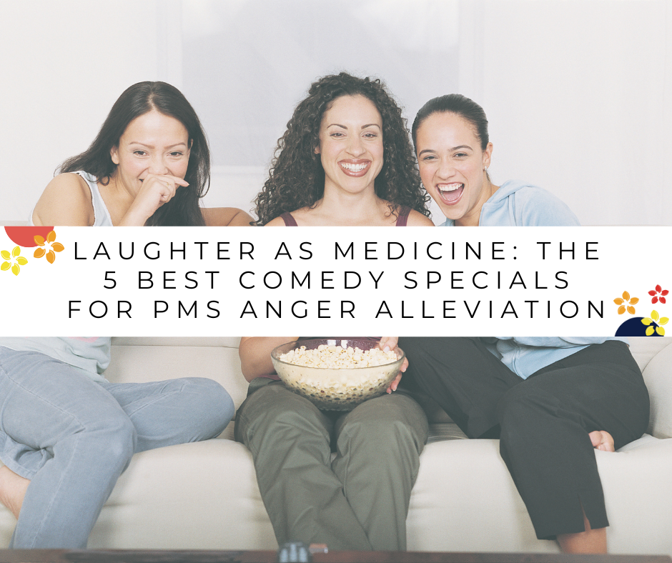 women laughing at comedy special